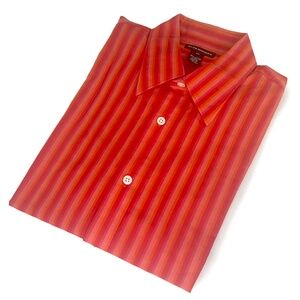 Club Monaco Orange Striped Vintage Shirt